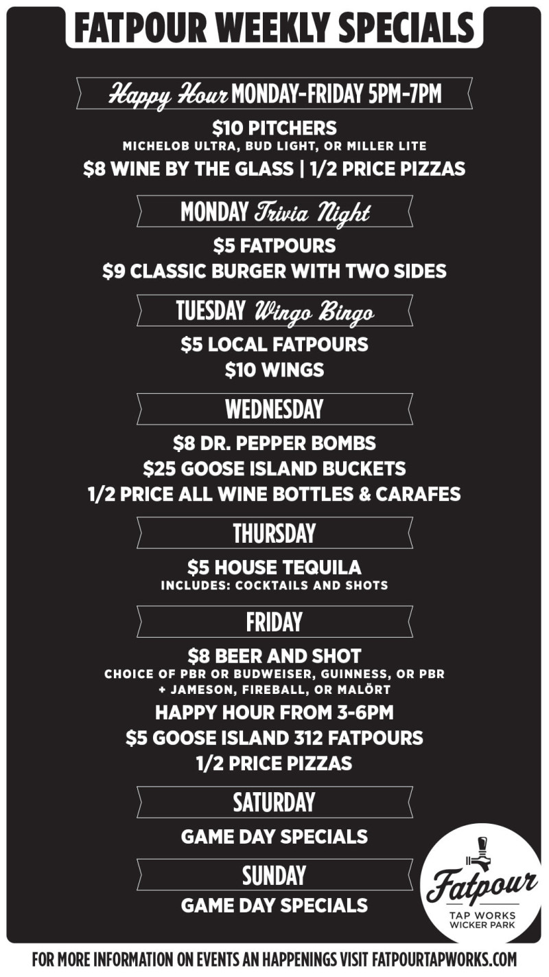 Specials: $5 House Tequila