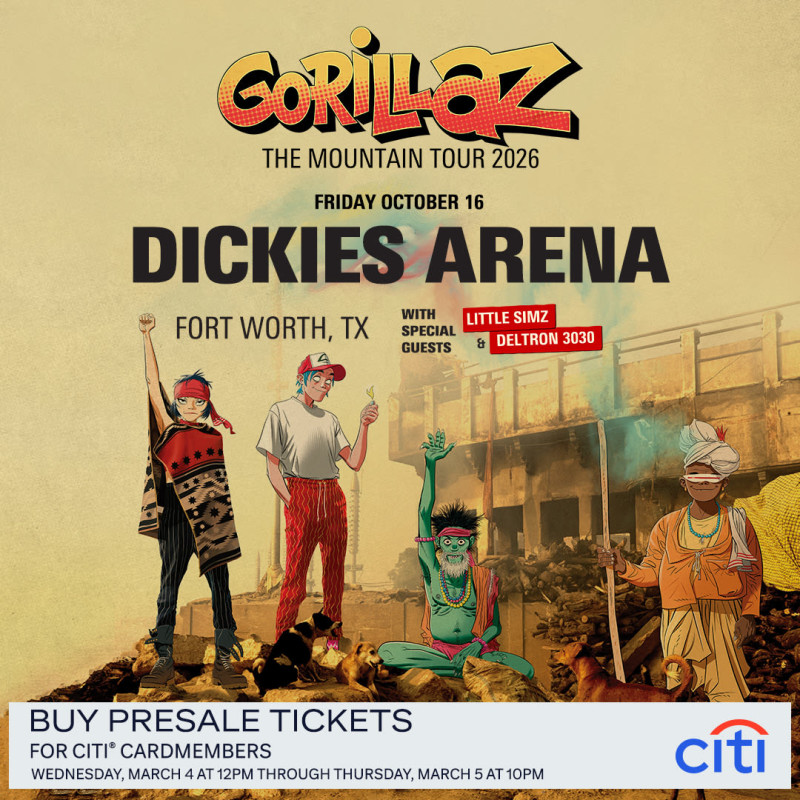 Gorillaz - The Mountain Tour in Fort Worth at Dickies Arena