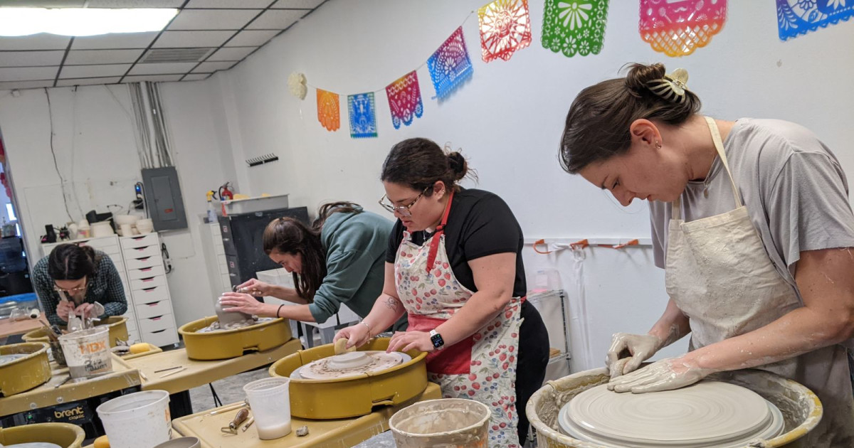 Intro to Wheel Throwing in Austin at Rosa Pottery