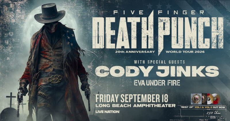 Five Finger Death Punch with Cody Jinks and Eva Under Fire