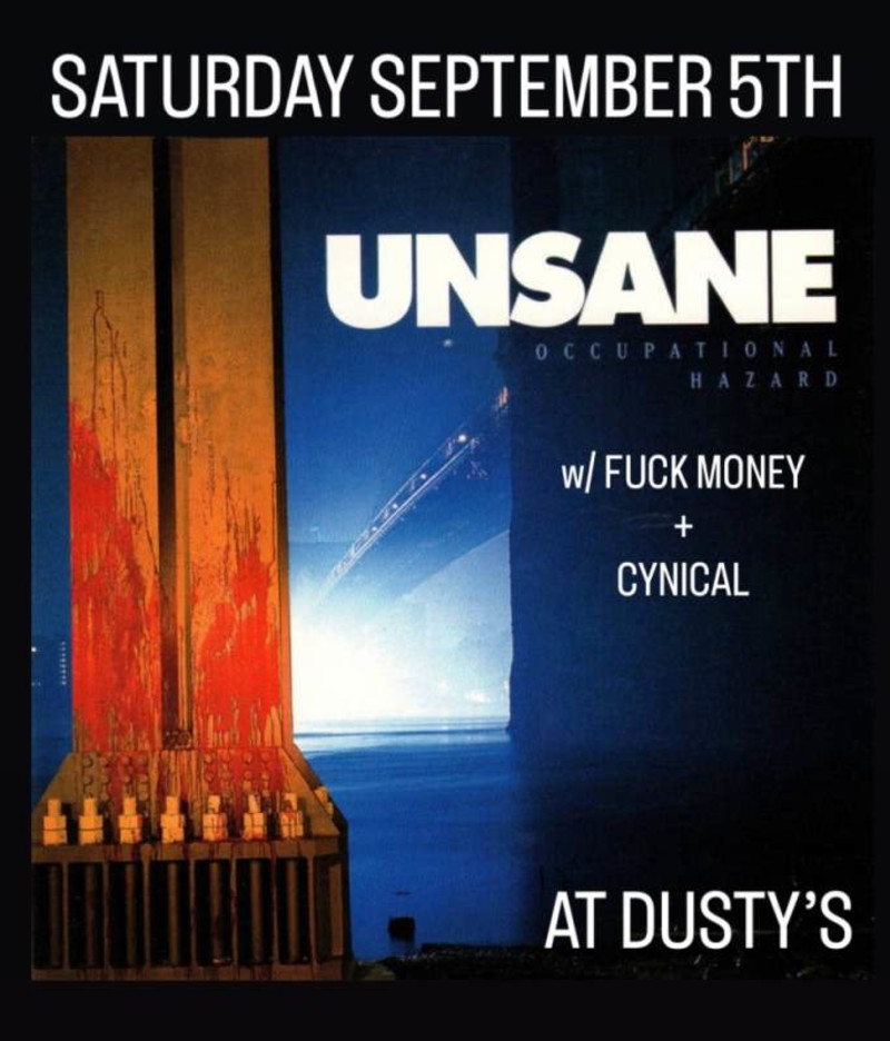 UNSANE, w/ Fuck Money + Cynical