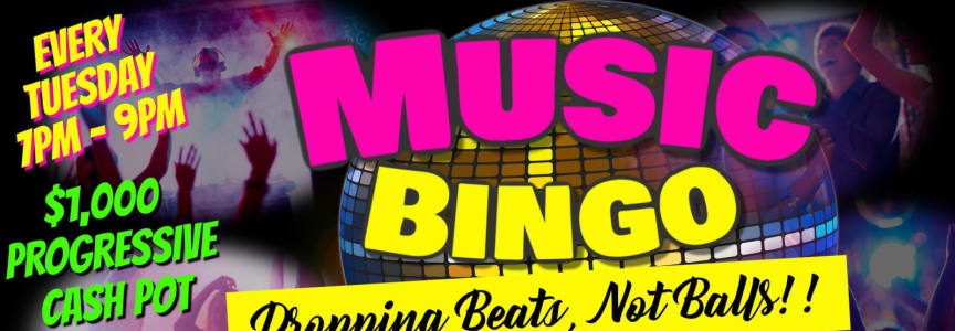 $1,000 Progressive Cash Pot Music Bingo & Street Taco Tuesday