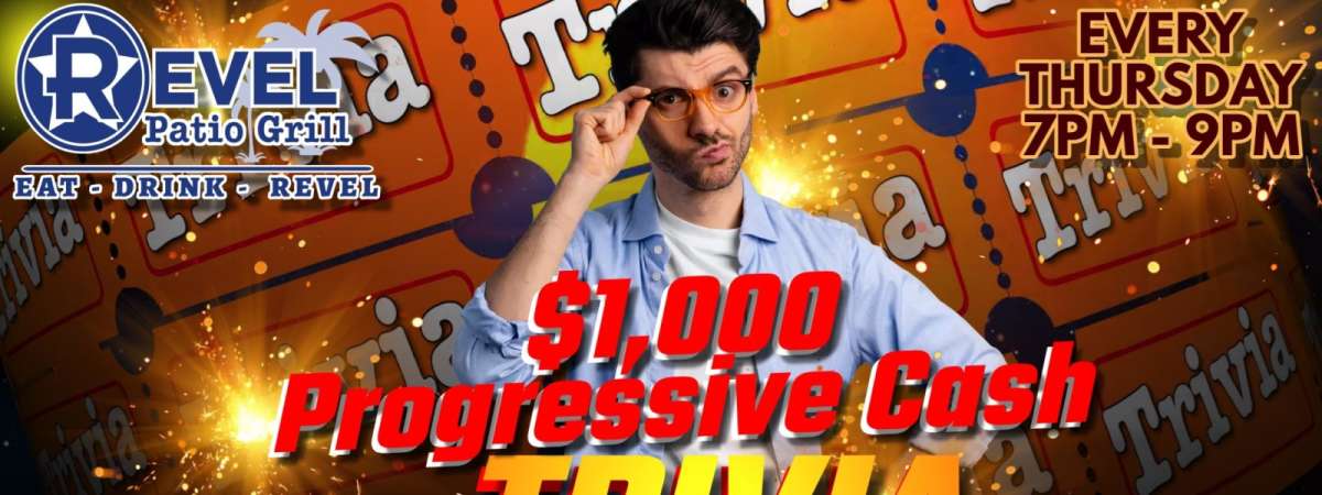 $1,000 Progressive Cash Pot Trivia Night with Shoji