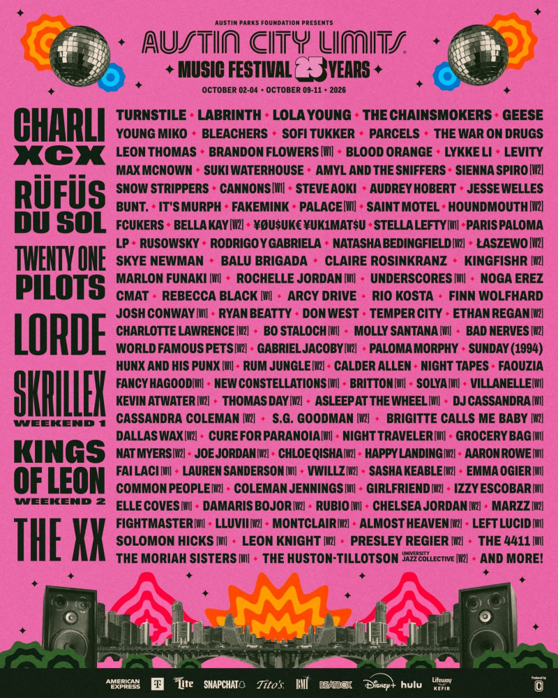 ACL Festival Weekend One w/ Charli XCX, Twenty One Pilots, Skrillex & More