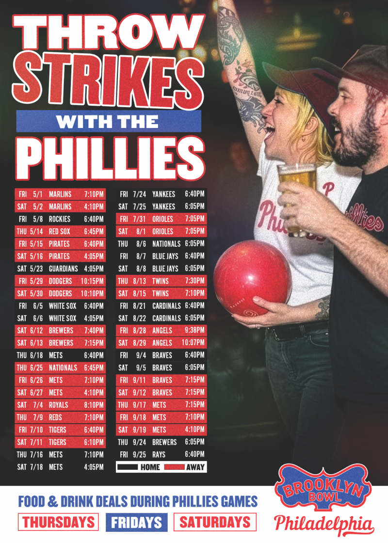 Phillies Specials, The Restaurant @ Brooklyn Bowl Philly
