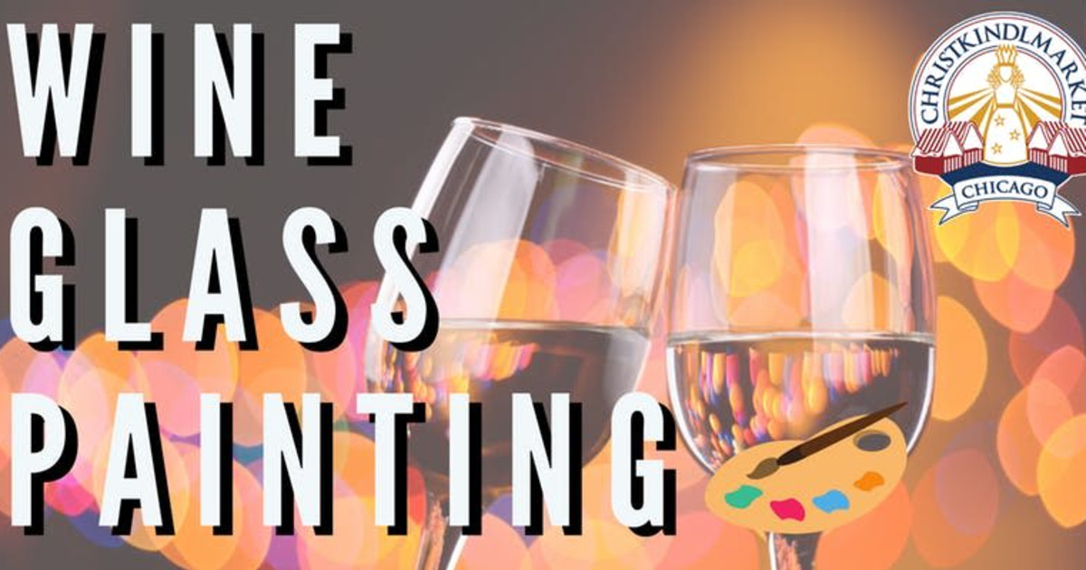 Wine Glass Painting At The Christkindlmarket Chicago in Chicago