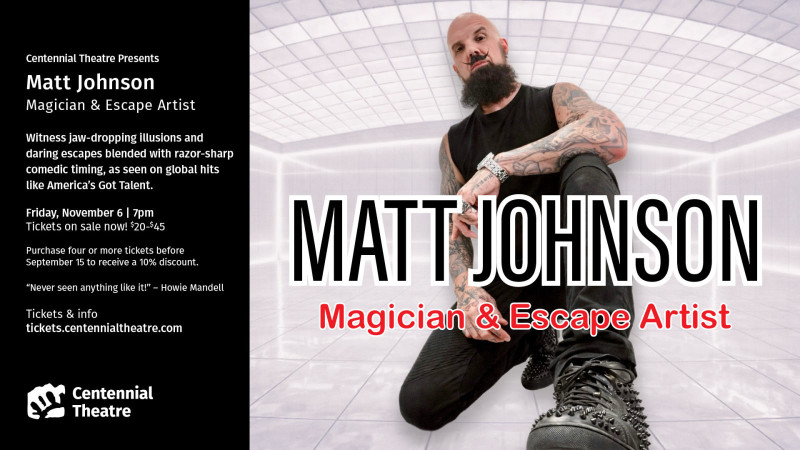 Centennial Theatre Presents: Matt Johnson