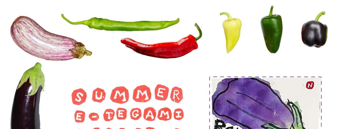 Summer E-tegami Workshop: Eggplants & Peppers
