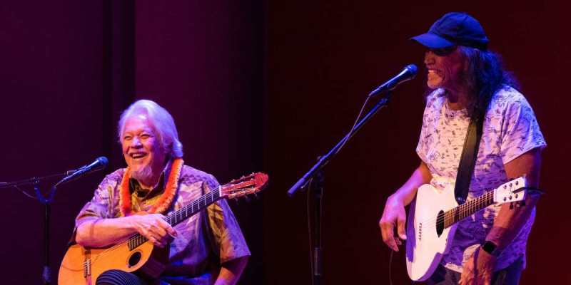 Legends: Keola Beamer & Henry Kapono, with Moanalani Beamer, hula