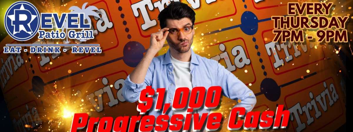 $1,000 Progressive Cash Pot Trivia Night with Shoji