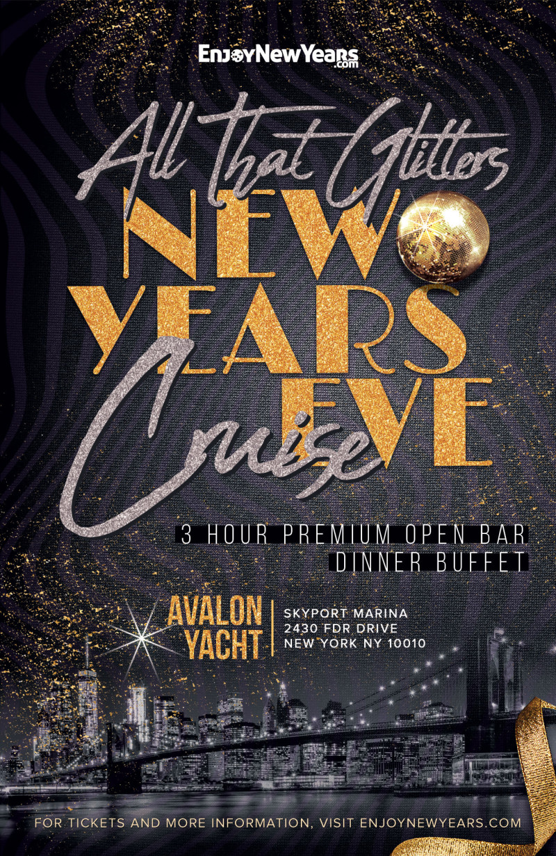 All That Glitters New Year's Eve All Ages Fireworks Cruise NYC 2027