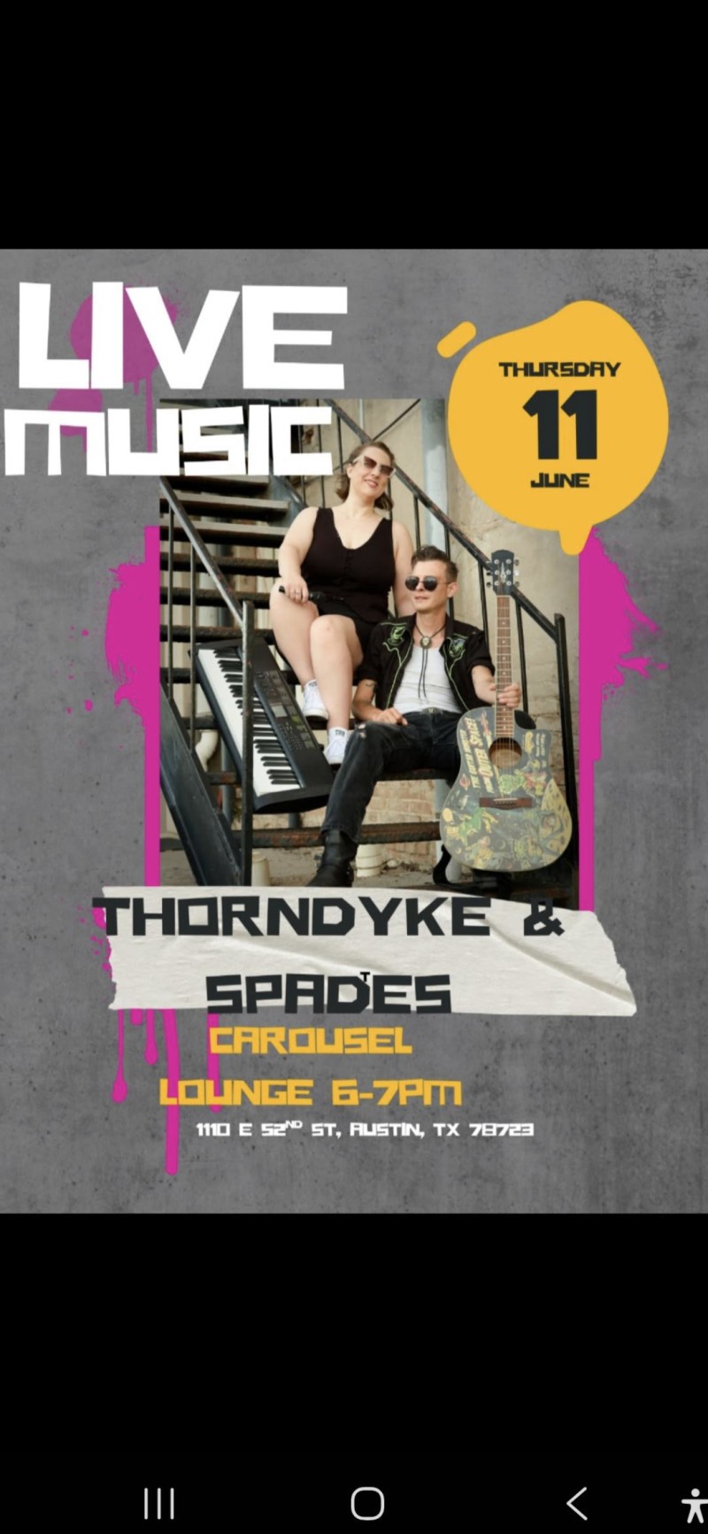 Rock n roll show in Austin at Carousel Lounge