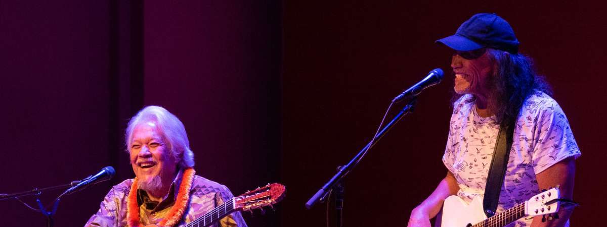 Legends: Keola Beamer & Henry Kapono, with Moanalani Beamer, hula