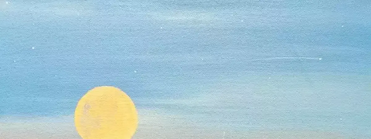 Hazy Mountain Moon