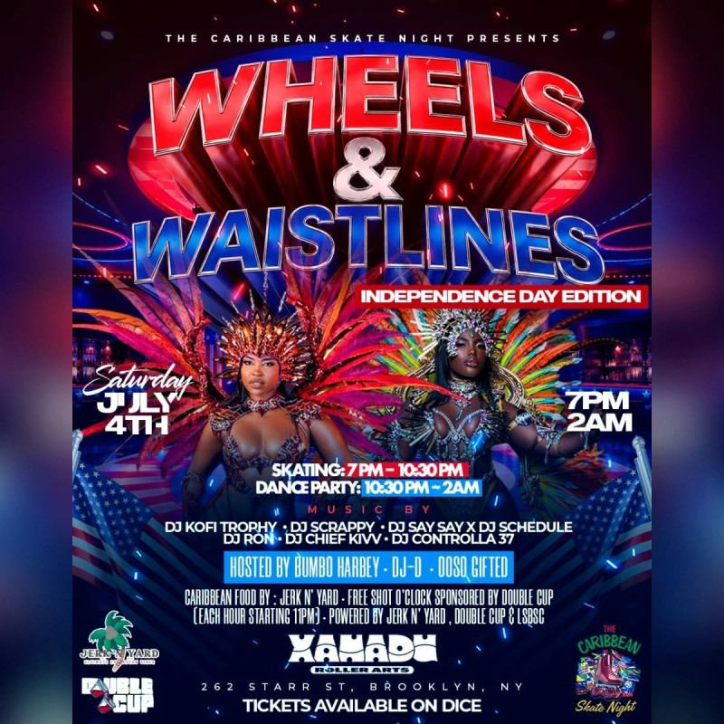 July 4th: The Caribbean Skate Night (skate + dance party)