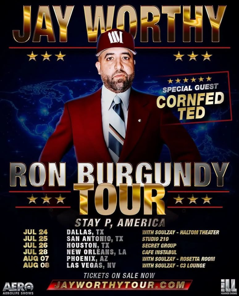Jay Worthy Live on The Ron Burgundy Tour This Summer with Cornfed