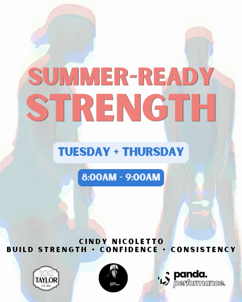 STRENGTH CLASS with Cindy of Panda Performance Tuesday & Thursdays from 8:00-9:00AM