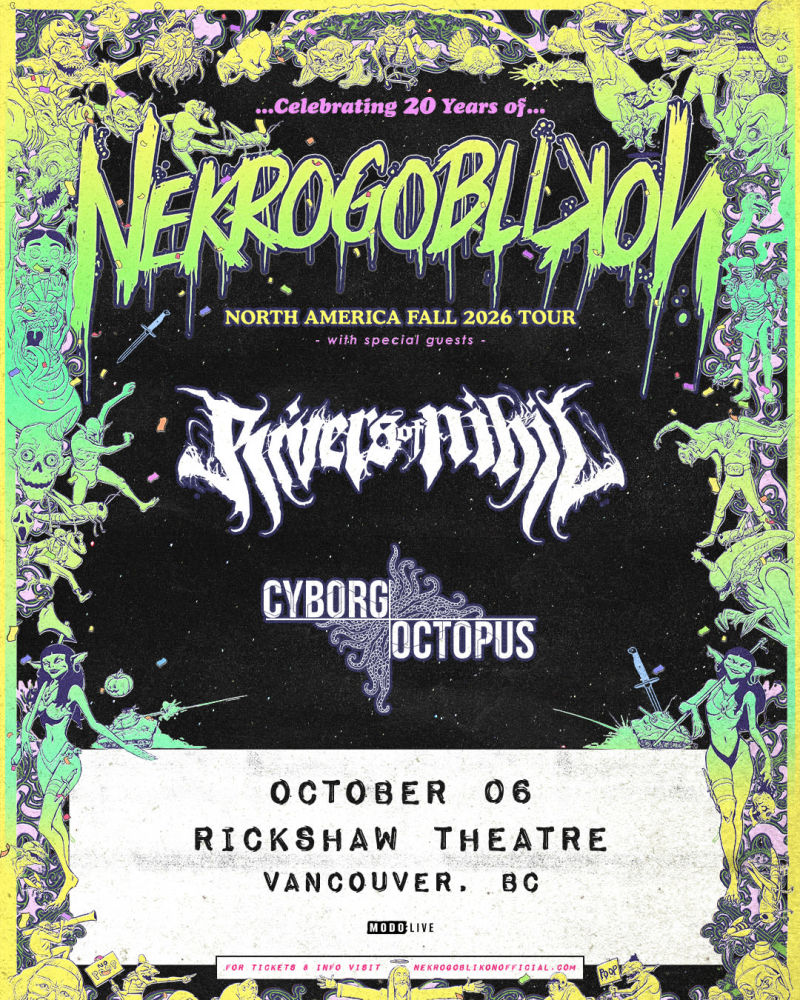 Nekrogoblikon with Rivers of Nihil and Cyborg Octopus