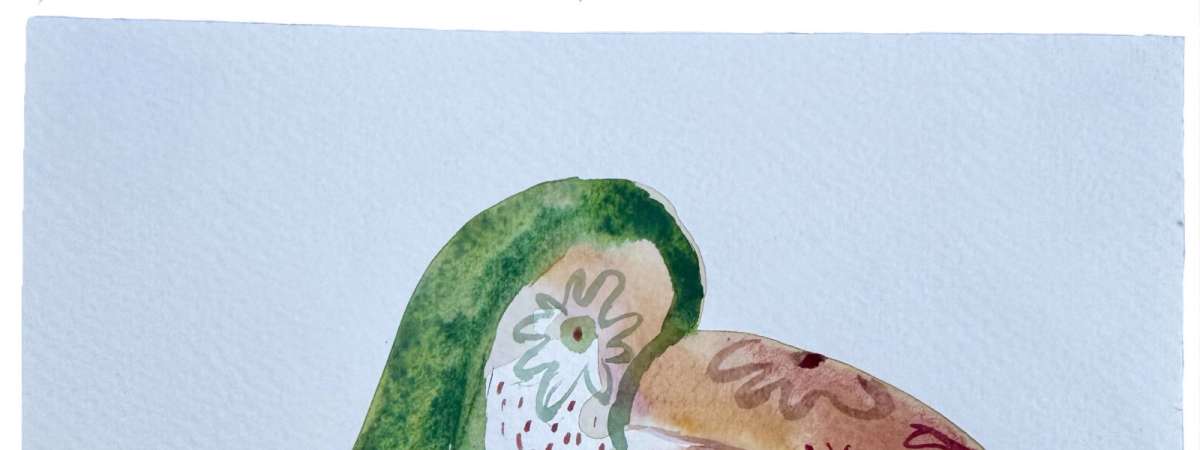 Watercolor Bird Painting