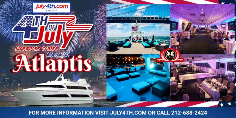 Premium Fourth of July NYC Fireworks Cruise on Atlantis Yacht