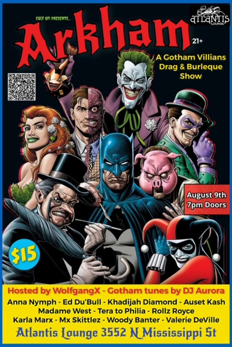 Arkham: a Gotham Villains Drag & Burlesque Show in Portland at