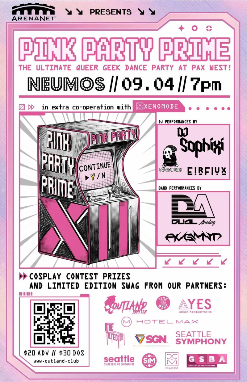 PINK PARTY PRIME! PAX West Queer Party!