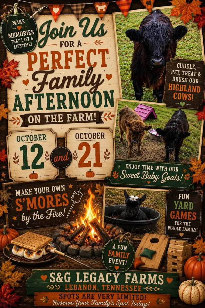 S'mores and Highland Cows - Click for showtimes