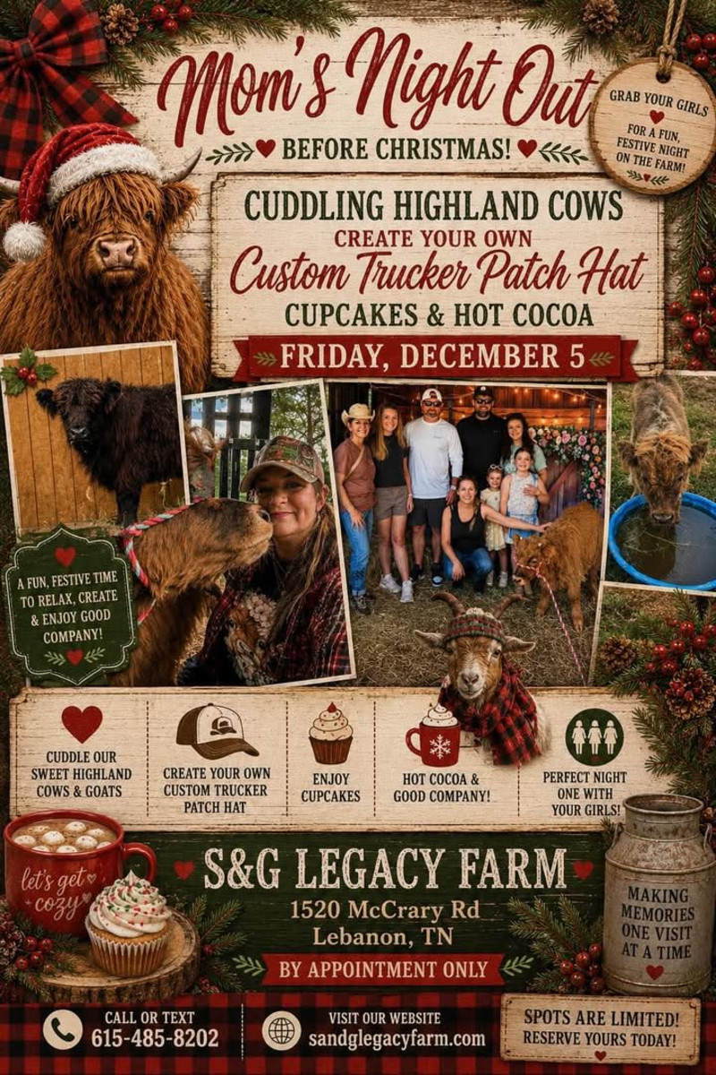 Mom's Night Out Cow Cuddles and Trucker Hats Copy - Click for showtimes