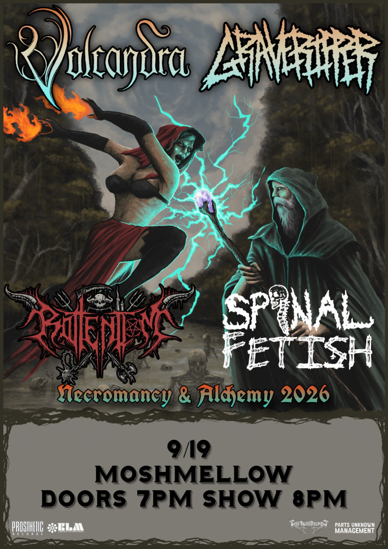 Volcandra, Graveripper w, Rottendom & Spinal Fetish