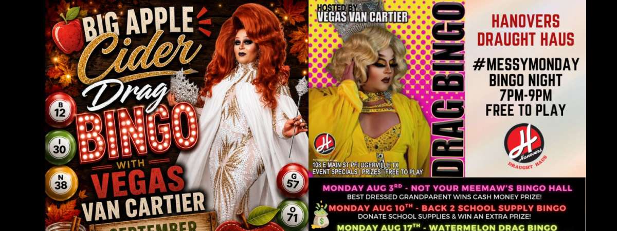 Big Apple Cider Drag Bingo at Hanovers Pflugerville