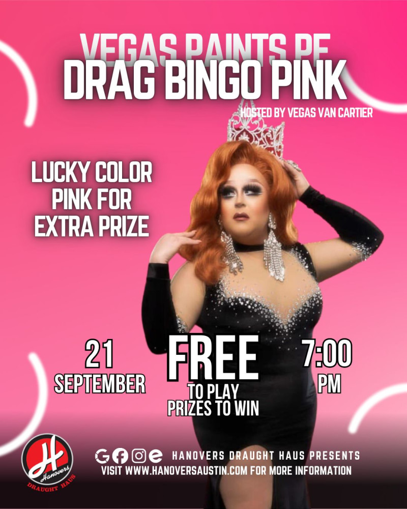 Paint Drag Bingo Pink at Hanovers Pflugerville