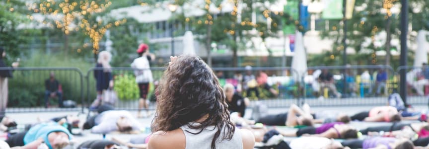 Yoga in the Sculpture Garden with Three Queens Yoga