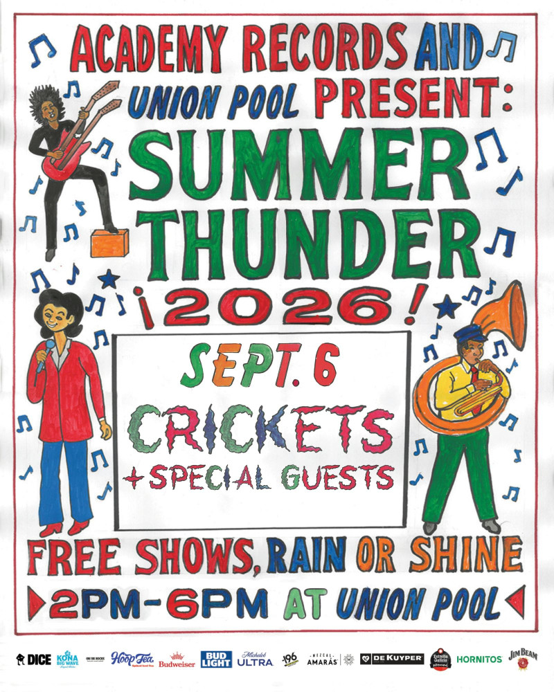 SUMMER THUNDER: CRICKETS (JD Samson, Roddy Bottum, Michael O'Neill) + Special Guests!