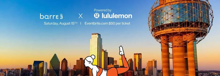 barre3 Signature Class & lululemon Swag Bag