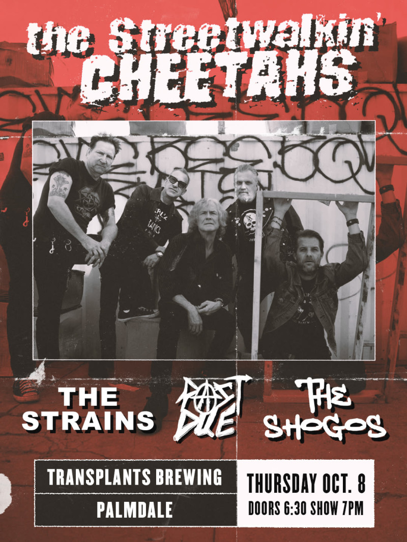 FREE SHOW: THE STREETWALKIN' CHEETAHS / THE STRAINS / PAST DUE / THE SHOGOS