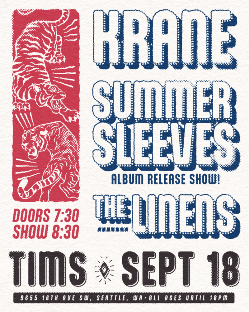 Krane // Summer Sleeves (Album Release) // The Linens