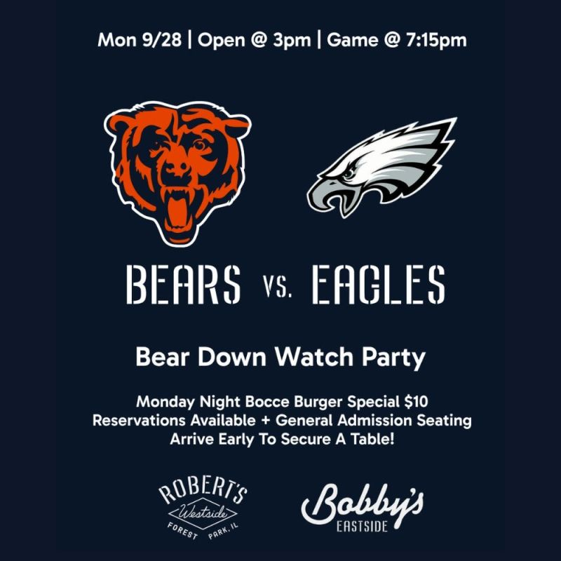 Chicago Bears vs. Eagles | Bear Down Watch Party