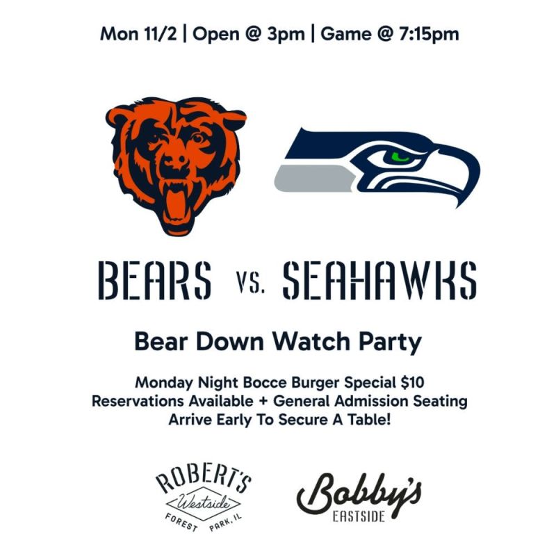 Chicago Bears vs. Seahawks | Bear Down Watch Party