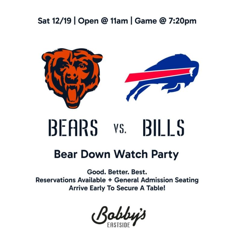 Chicago Bears vs. Bills | Bear Down Watch Party