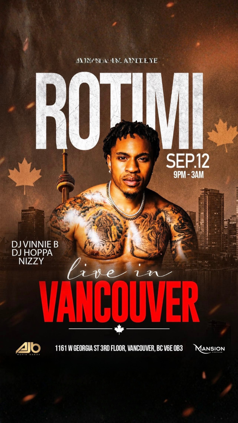 Rotimi live in Vancouver