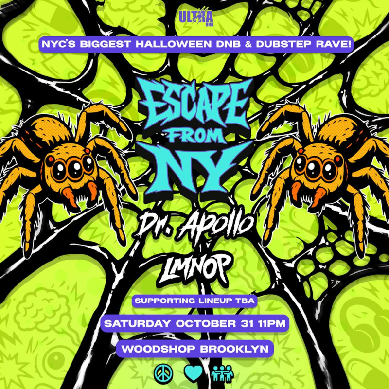 Nyc's Biggest Drum And Bass & Dubstep Halloween Rave!  Escape From Ny   Dr Apollo & Lmnop Nyc Debut (Los Angeles)