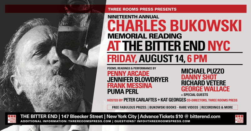 The 19th Annual CHARLES BUKOWSKI Memorial Reading
