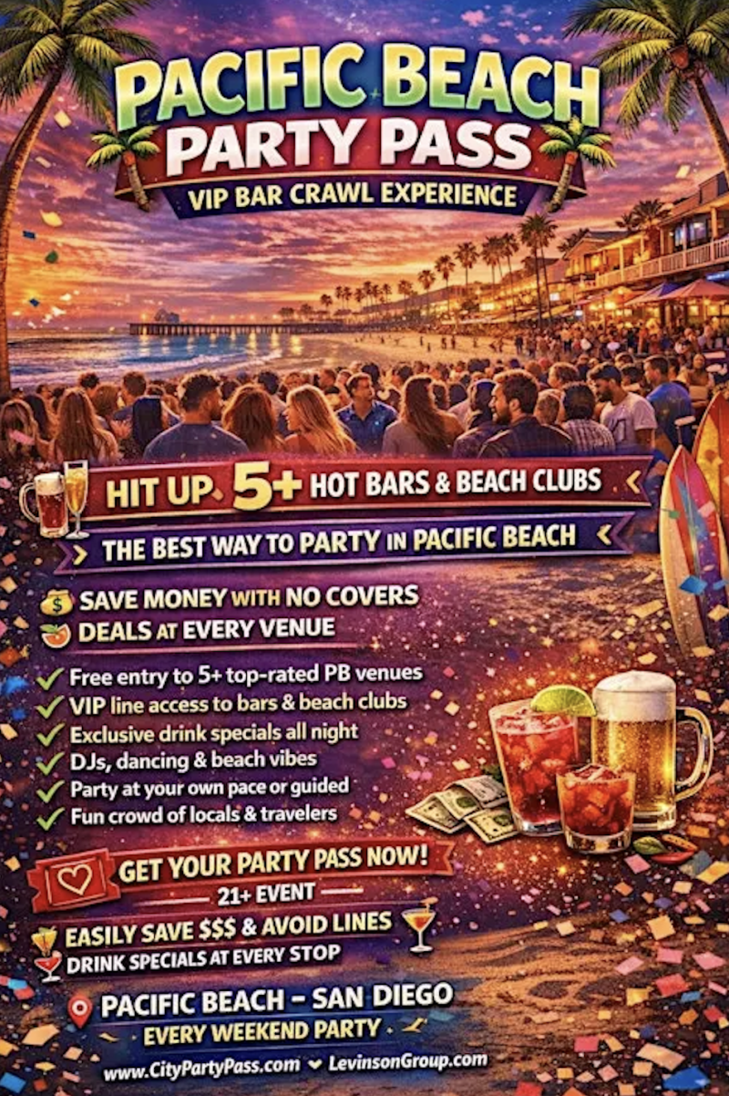 Pacific Beach Experience Party Pass 5+ CLUBS IN 1 NIGHT