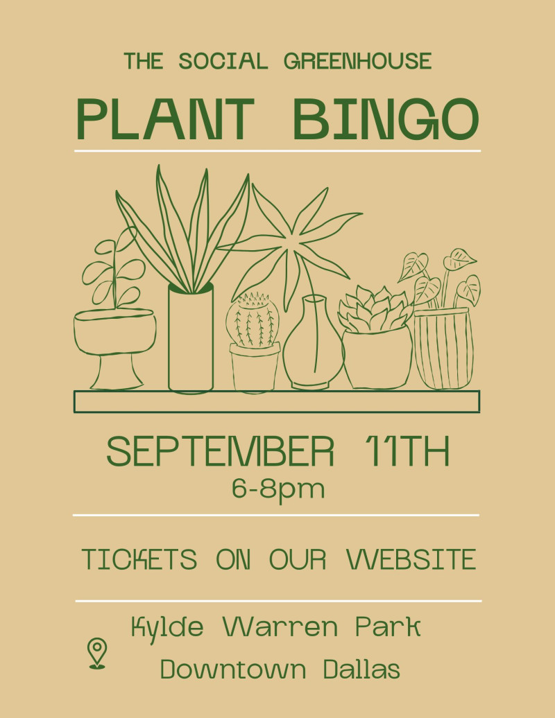 FREE Plant Bingo @Klyde Warren Park