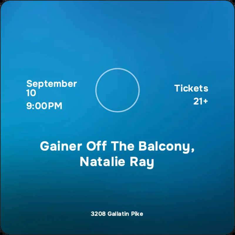 Gainer Off The Balcony, Natalie Ray