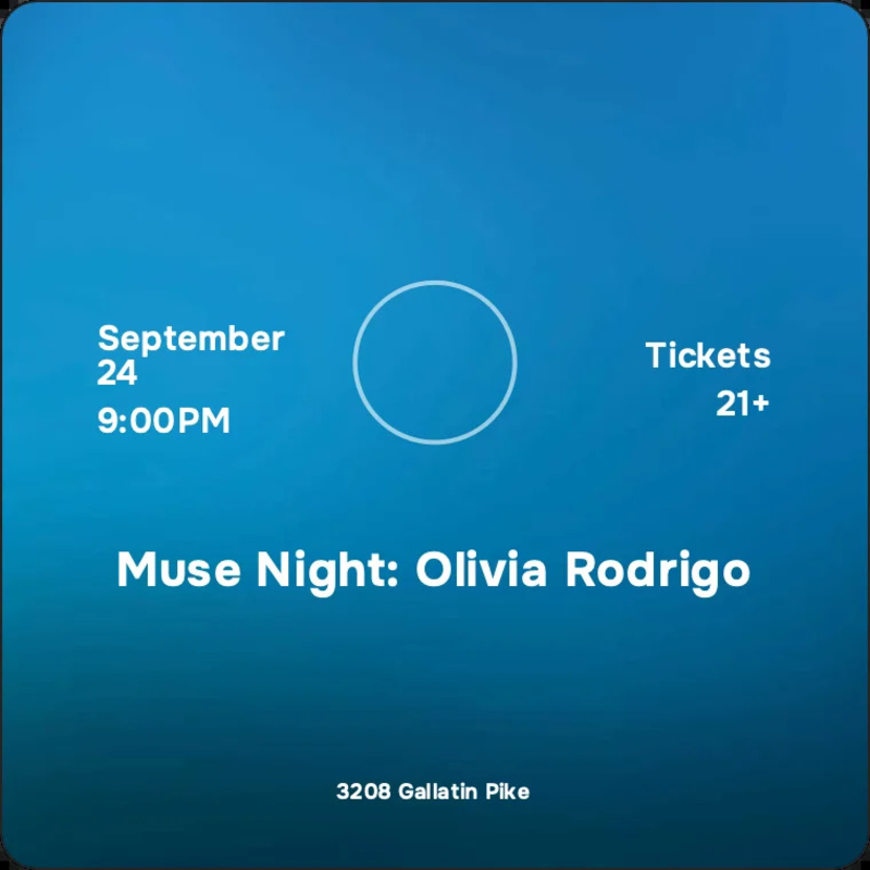 Muse Night: Olivia Rodrigo