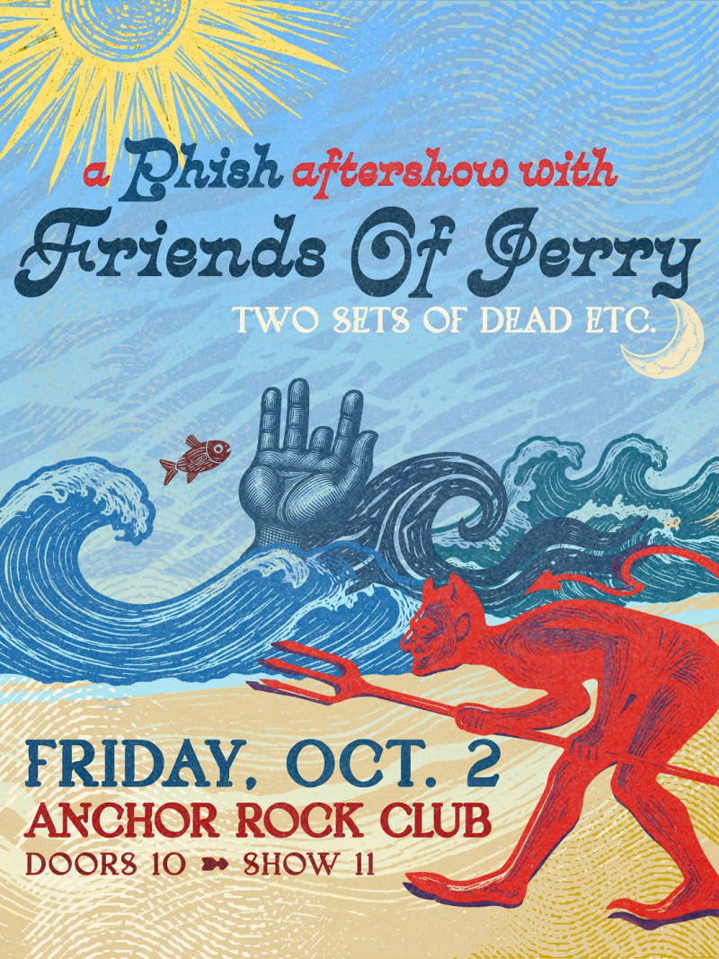 PHISH AFTER-SHOW featuring FRIENDS OF JERRY - two sets of Dead, etc.