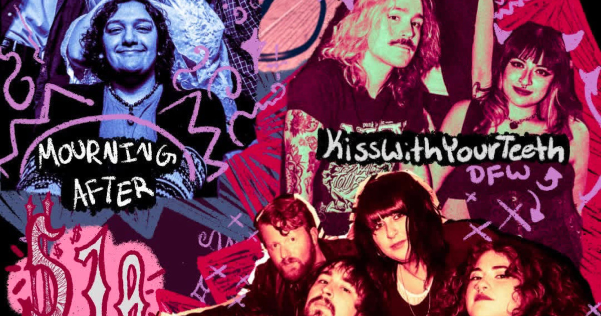 Poster for Mourning After, Dead Week, Topdown, Kiss with your Teeth in Austin