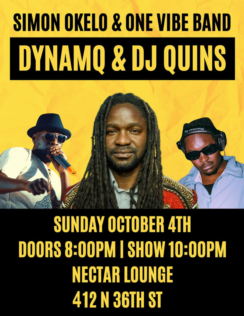 SIMON OKELO & ONE VIBE BAND with DYNAMQ plus DJ Quins