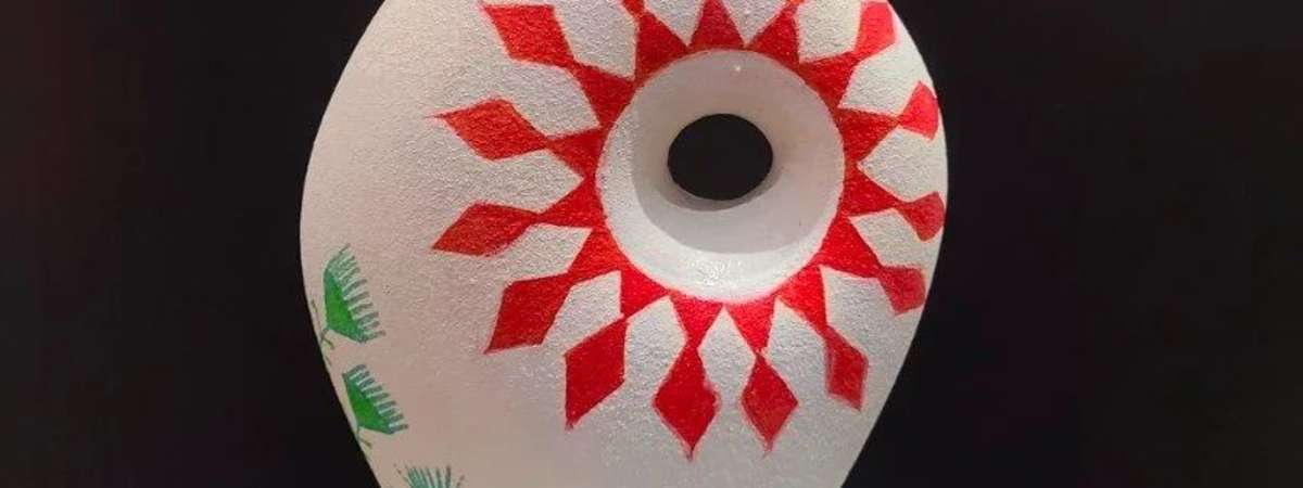 Painting Ceramic Vases - Warli Nature